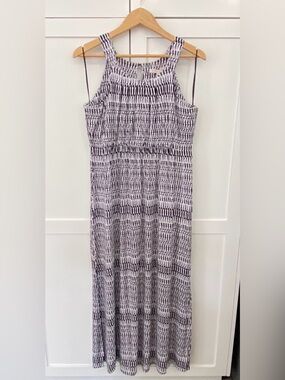 NWT Rosie Pope Maternity Black & White Maeve Maxi Dress Size Medium Super Comfy